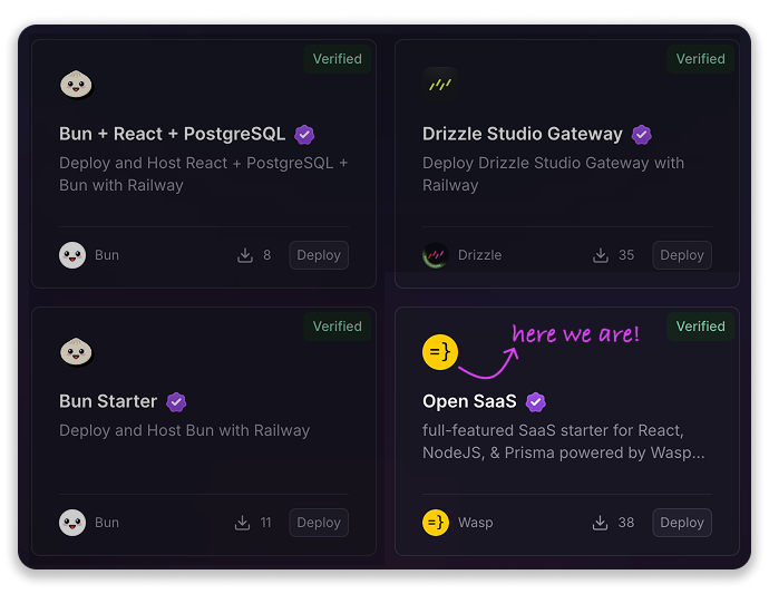 Open SaaS on Railway